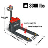 3300lbs Lithium-ion Electric Pallet Jack,  45"x27" Fork,  24V 40Ah Battery,  Walkie Type Truck,  EPT33