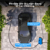 Electric pressure washer with 1900 PSI, 1.8 GPM, 19.7 ft hose, ideal for car cleaning and large areas.