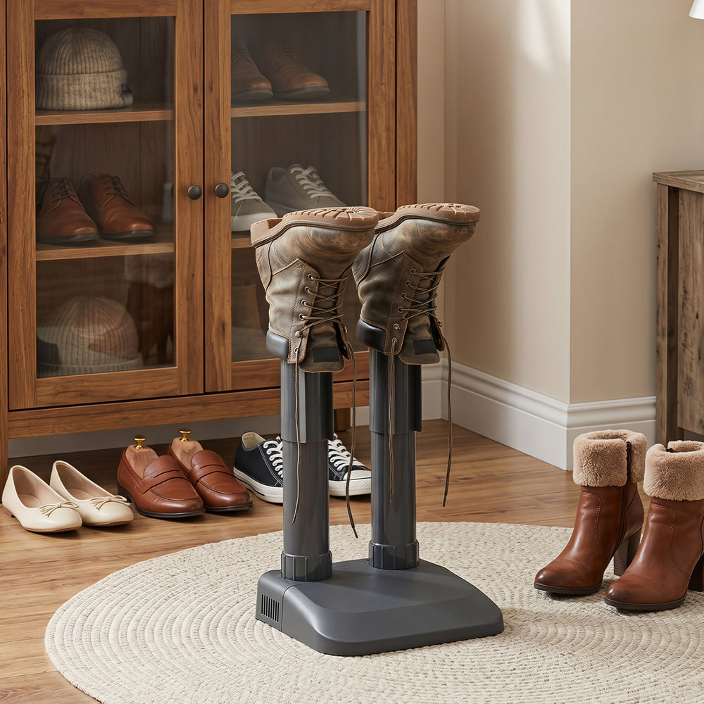 Electric Shoe Dryer Mighty Boot Warmer with two drying tubes for quick and quiet drying of boots and gloves.
