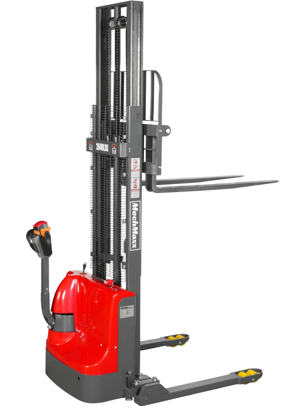 2640lbs Electric Straddle Stacker, 138" Lift,  Adjustable Legs & Forks,  F26-138SLA