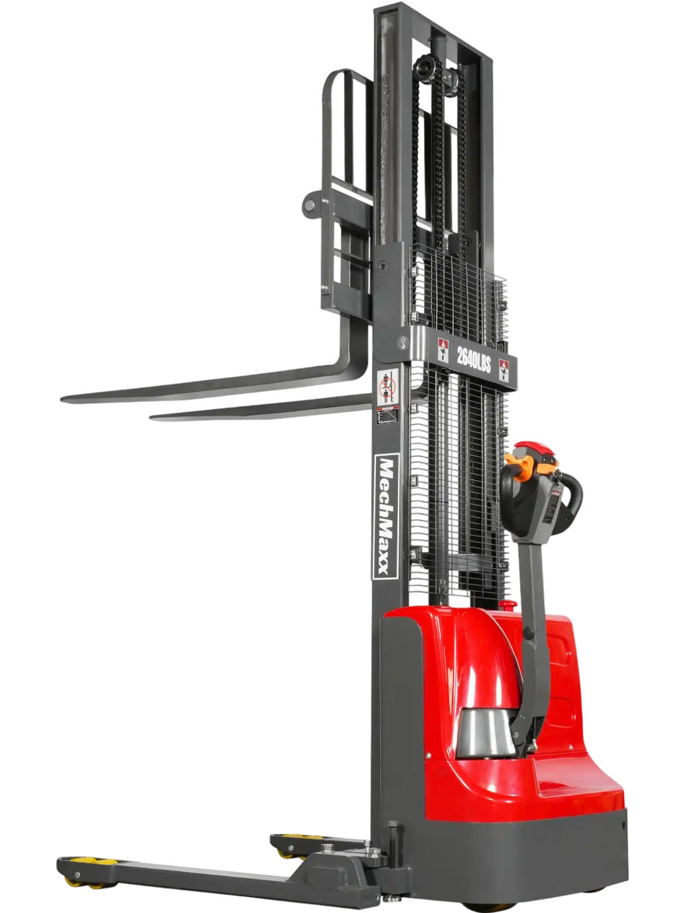 2640lbs Lithium-ion Electric Straddle Stacker,  98" Lift,  Adjustable Legs & Forks,  F26-98S