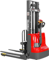 2640lbs Electric Straddle Stacker,  98" Lift,  Adjustable Legs & Forks,  F26-98SLA