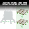 2640lbs Electric Straddle Stacker,  118" Lift,  Adjustable Legs & Forks,  F26-118SLA