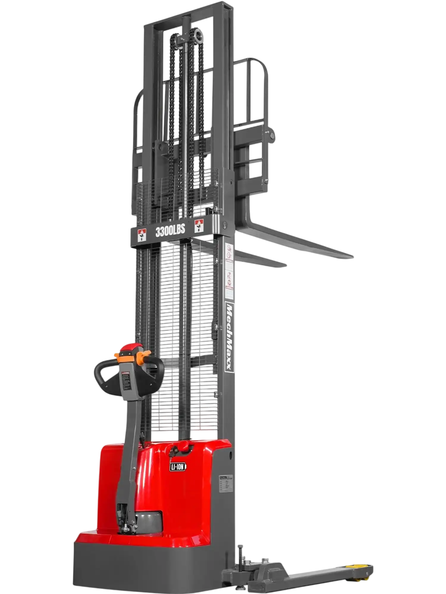 MechMaxx F33-118S Stacker 3300 lbs Lithium-ion Electric Straddle 118