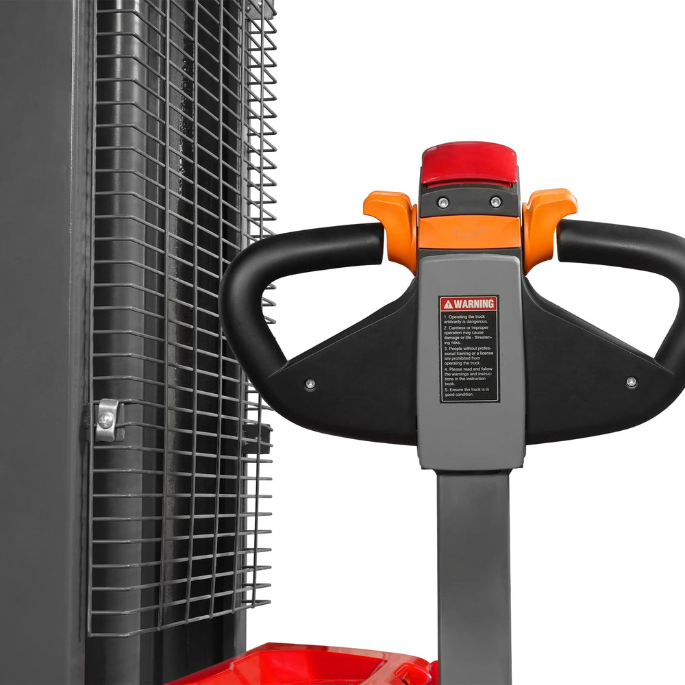 3300lbs Electric Straddle Stacker,  98" Lift,  Adjustable Legs & Forks,  F33-98SLA