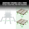 3300lbs Electric Straddle Stacker,  118" Lift,  Adjustable Legs & Forks,  F33-118SLA