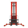 3300lbs Semi-Electric Straddle Stacker,  138" Lift,  Adjustable Legs & Forks,  S33-138S
