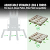 3300lbs Semi-Electric Straddle Stacker,  118" Lift,  Adjustable Legs & Forks,  S33-118S