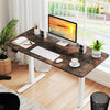 Electric Standing Desk with LED Display and 2 Memory Height Settings-Rustic Brown - Gallery View 1 of 9