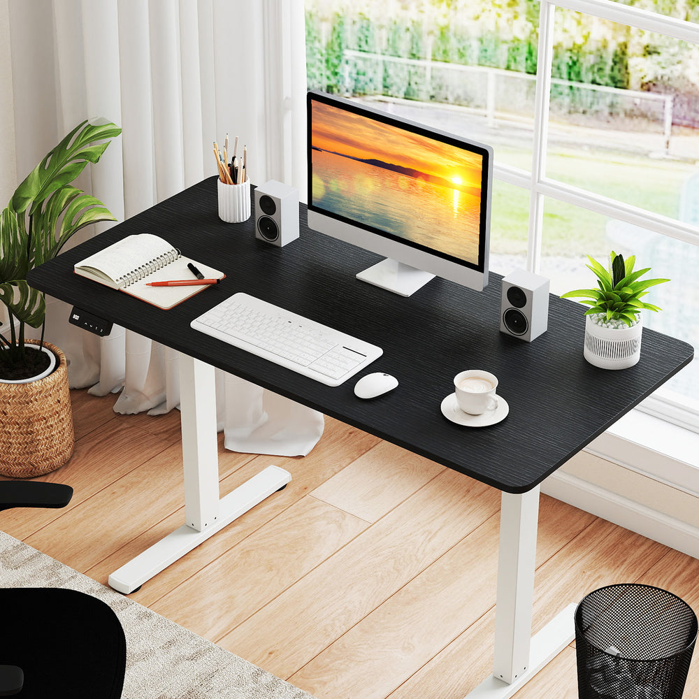 Electric Standing Desk with LED Display and 2 Memory Height Settings-Black - Gallery View 1 of 9