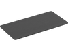 Large black tabletop for electric standing desk, 48" x 24", durable with smooth corners, ideal for various work setups.