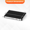 Electric warming tray with adjustable temperature control, 19"x13" tempered glass surface, ideal for buffets and.