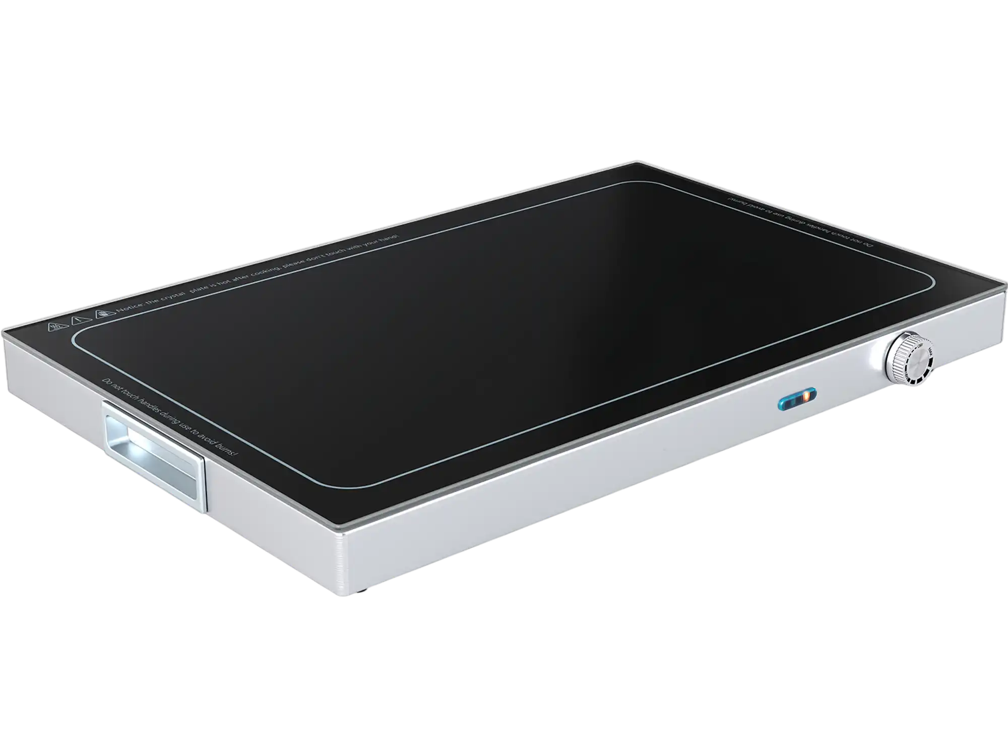 Costway Electric Warming Tray Adjustable Temperature Tempered Glass Built-In Handles 24679915 New