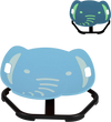 Elephant-shaped spinning chair in blue for sensory play, featuring 360° rotation and dual side handles for secure grip.