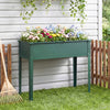Elevated Metal Raised Garden Bed with Legs and Drainage Holes-Green - Gallery View 1 of 10