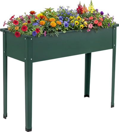 Costway Elevated Metal Raised Garden Bed with Legs Drainage Holes 23288119 New