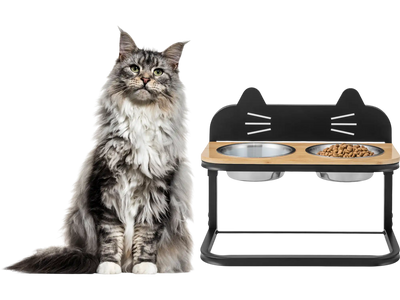 Costway Elevated Pet Feeder w/ 2 Stainless Steel Bowls for Cats & Small Medium Dogs 25134798 New