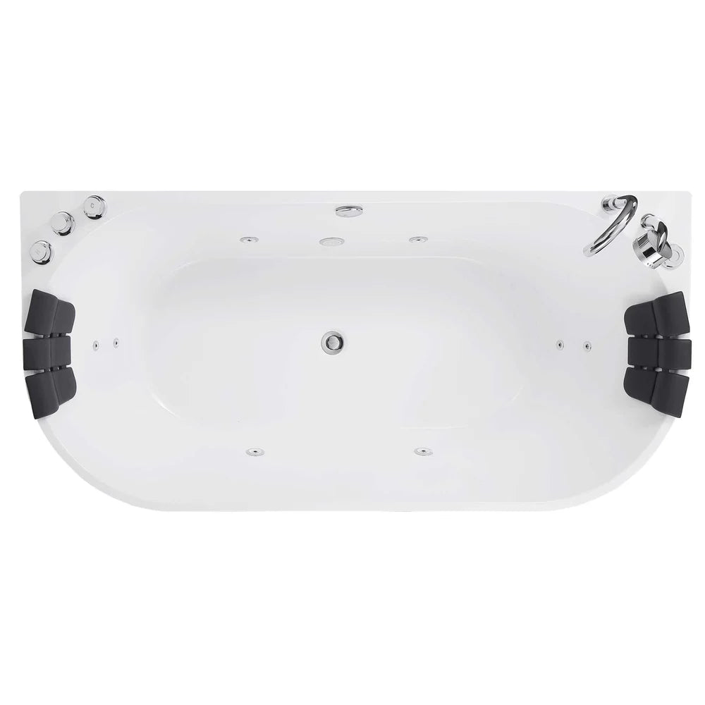 Empava Bathtub 59" Freestanding Hydro Massage Whirlpool with Center Drain New