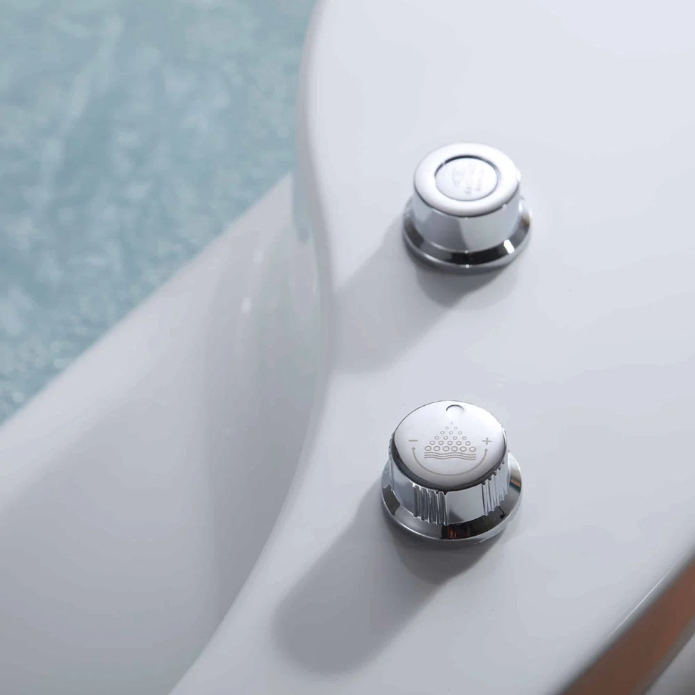 Empava Bathtub 59" Freestanding Round Whirlpool Acrylic with Right Drain New