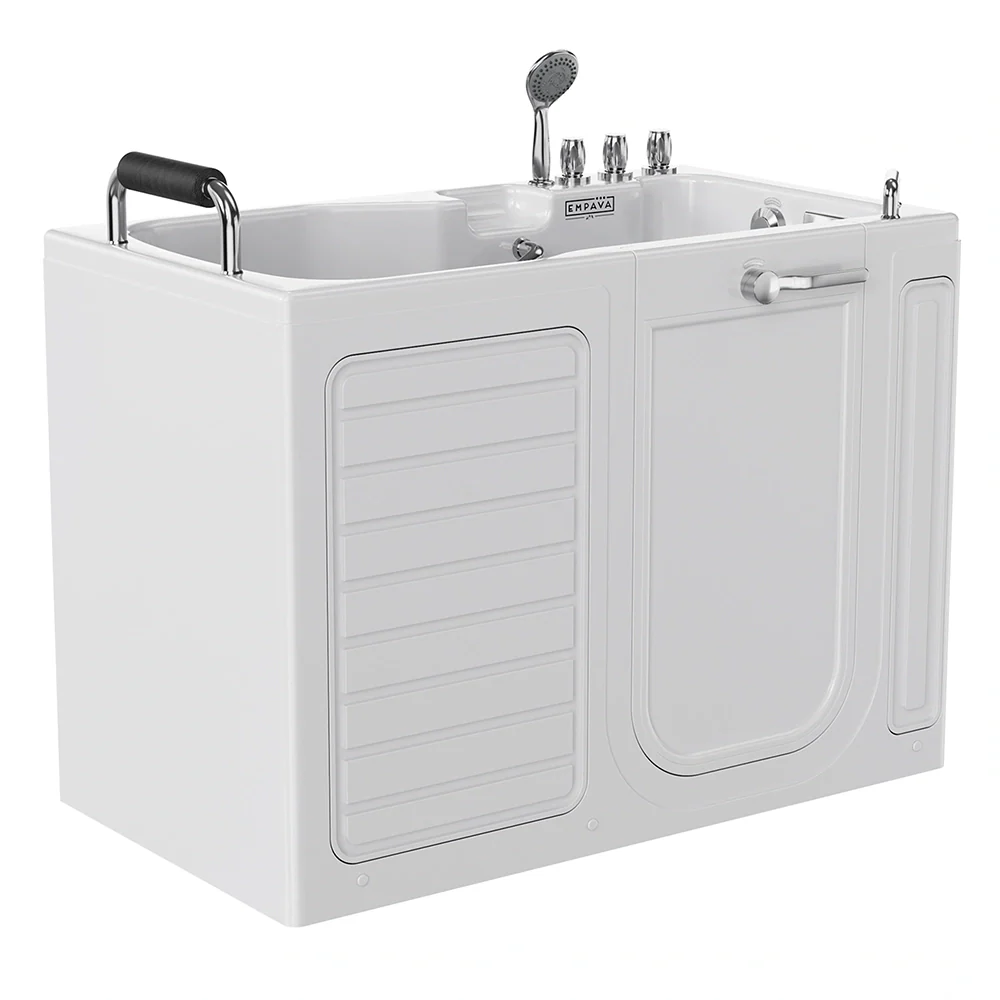 Empava Walk-in Bathtub 54" Alcove Soaking Tub with Right Drain New