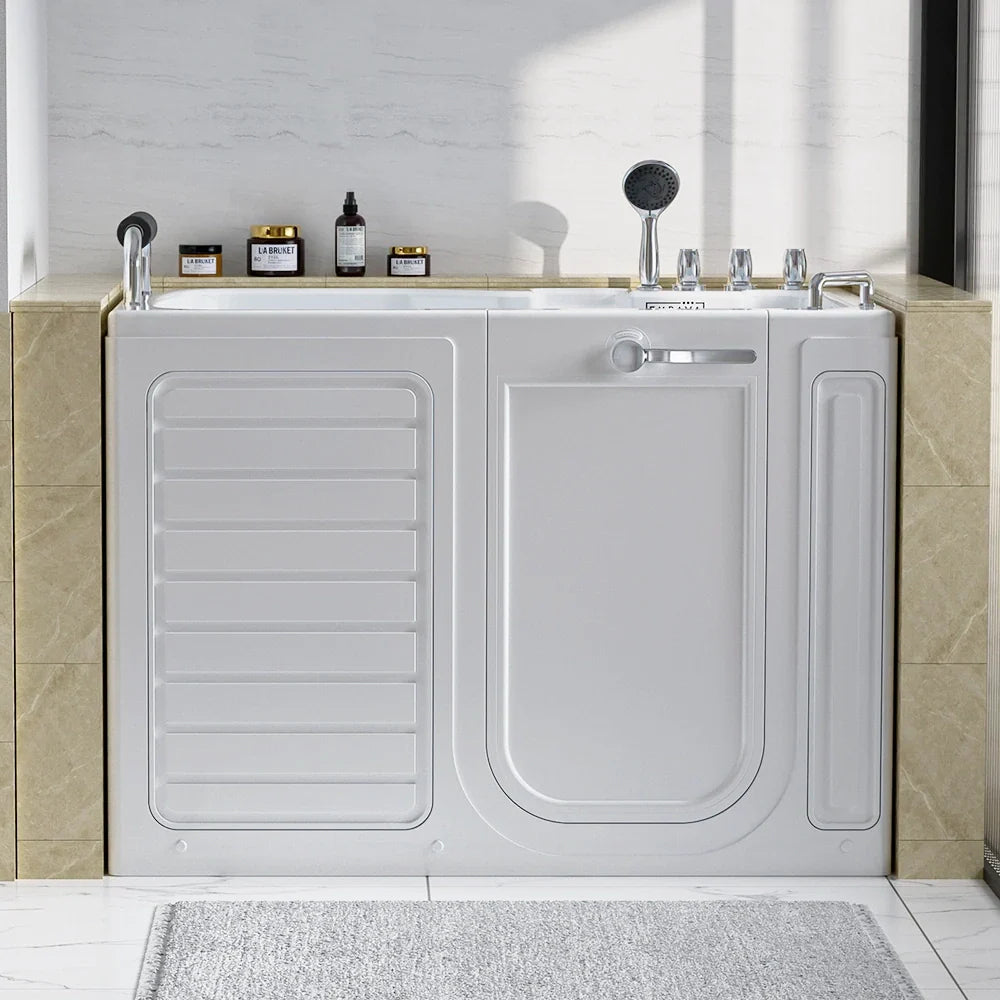 Empava Walk-in Bathtub 54" Alcove Soaking Tub with Right Drain New