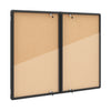 Enclosed bulletin board with aluminum frame showcases a felt surface and double doors, perfect for secure note display in offices.