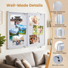 Enclosed bulletin board with shatter-resistant PET doors and waterproof aluminum case, ideal for community and office use.