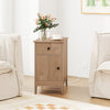 Flip Top End Table with Charging Station USB Ports Outlets and Drawer-Natural - Gallery View 1 of 11