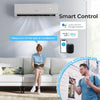 Mini split heat pump with smart control, 18000 BTU, ENERGY STAR certified, for efficient heating and cooling.