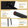 Close-up of the thickened legs of a black entryway bench, featuring anti-slip foot pads for stability and floor.
