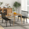 Black spindle back entryway bench for 2, made of solid rubber wood, ideal for kitchen or dining room use.