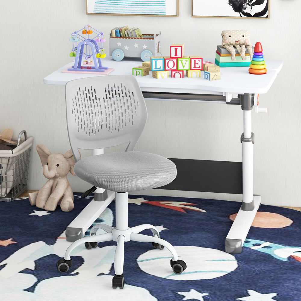 Ergonomic Children Study Chair with Adjustable Height-Gray - Gallery View 1 of 8