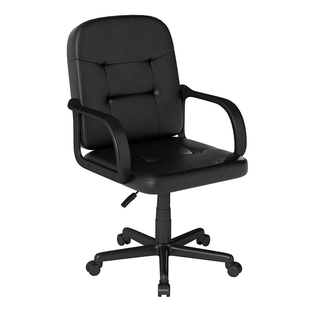 Ergonomic office chair showcasing a sleek design with ribbed stitching and sturdy chrome base, ideal for any workspace.