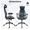 Ergonomic gray office chair with 2D headrest, adjustable seat, and cozy armrests, ideal for work or gaming.