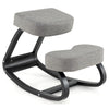 Ergonomic backless rocking kneeling chair in gray with padded cushion, designed for active sitting and comfort.
