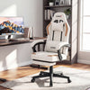 Ergonomic Video Game Chair with Headrest for Home Office-Beige - Gallery View 1 of 12