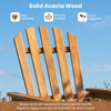 Folding oversized Adirondack chair made of durable acacia wood features a slat-style surface for air circulation and comfort.