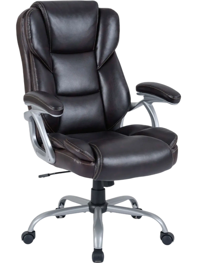 Costway Executive Office Chair Ergonomic Leather Padded Armrests 46413152 New