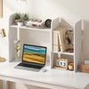 Expandable Desk Bookshelf with Open Cubes and Desktop Display Rack-White - Gallery View 1 of 10