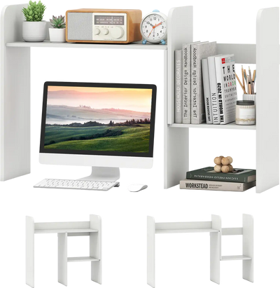 Costway Expandable Desktop Bookshelf Open Cubes Display Rack 28704731 New