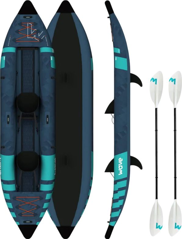 Wave Explorer Inflatable Kayak PU-Stitch 1–2 Seater for All-Round Kayaking New