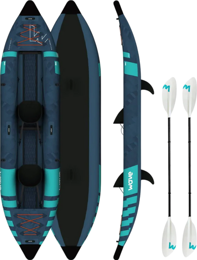 Wave Explorer Inflatable Kayak PU-Stitch 1–2 Seater for All-Round Kayaking New