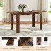 Rustic brown extendable dining table for 4-8 people, featuring L-shaped supporting legs and waterproof.