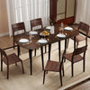 Extendable Dining Table Set with 2 Half-Round and 1 Rectangular Tables-Walnut - Gallery View 1 of 11