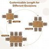 Extendable dining table with rubber wood legs, adjustable for 4-8 people, featuring oak veneer and elegant turned legs.