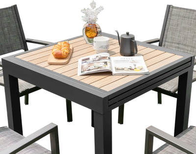 Costway Extendable Patio Dining Table for 4-6 People 31.5-63