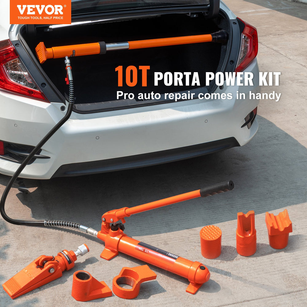 Vevor Hydraulic Ram Kit 10 Ton Air Pump Lift Porta Power for Auto Body and Frame Repair New