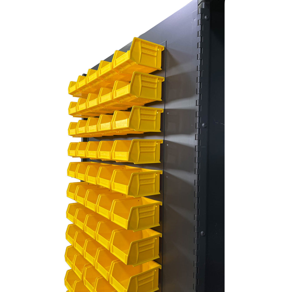 Valley Craft Heavy-Duty Bin and Shelf Cabinet 48" x 24" x 78" 14 Gauge Steel with 4 Shelves and 120 Bins F87451A6 New