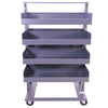 Valley Craft A-Frame Cart Double-sided Heavy Duty with 8 Lipped Trays F89067VCGY New