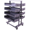 Valley Craft A-Frame Cart Double-sided Heavy Duty with 8 Lipped Trays F89067VCGY New